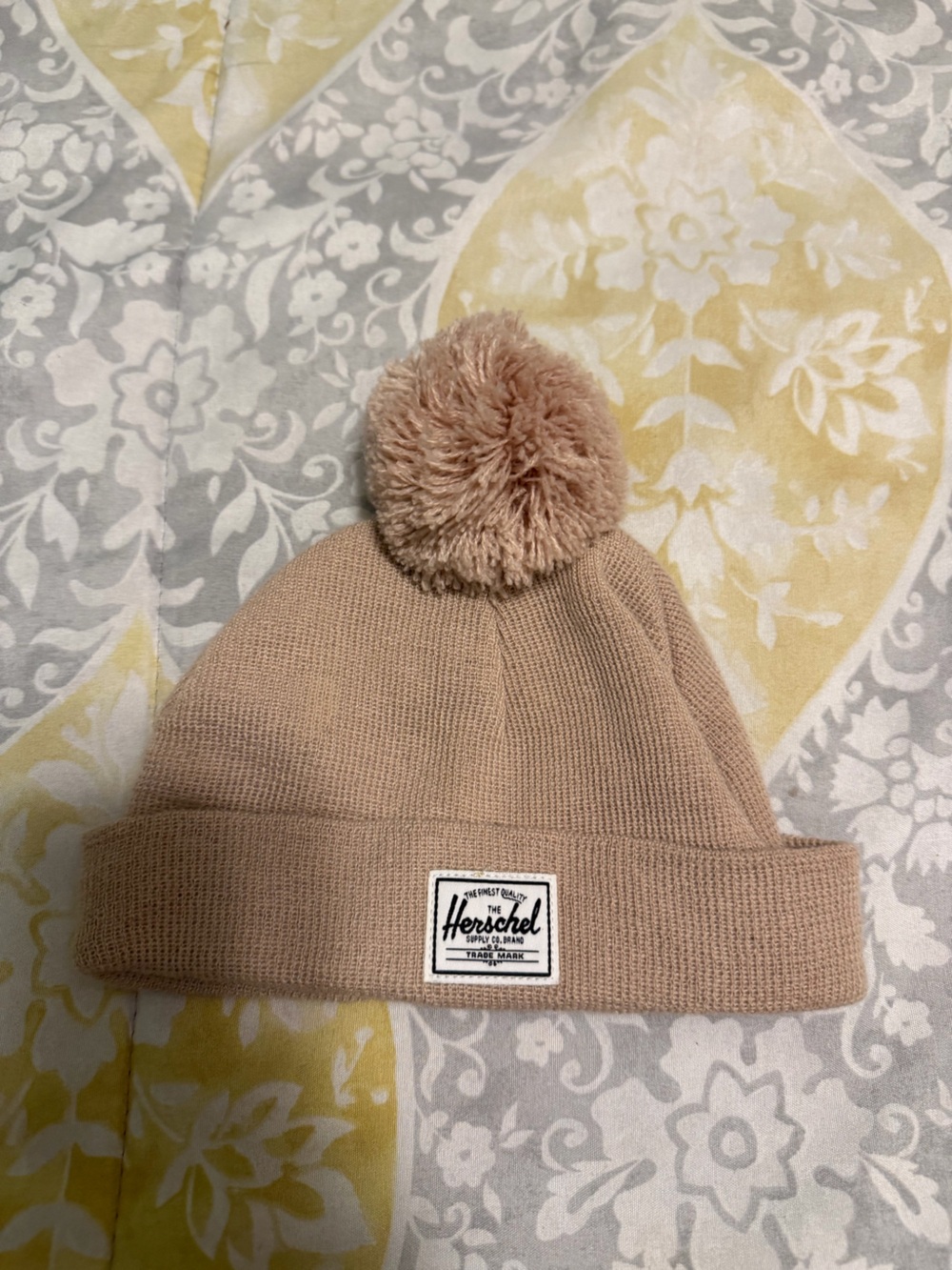 Herschel Supply Company Kids Pom Beanie in Beige
